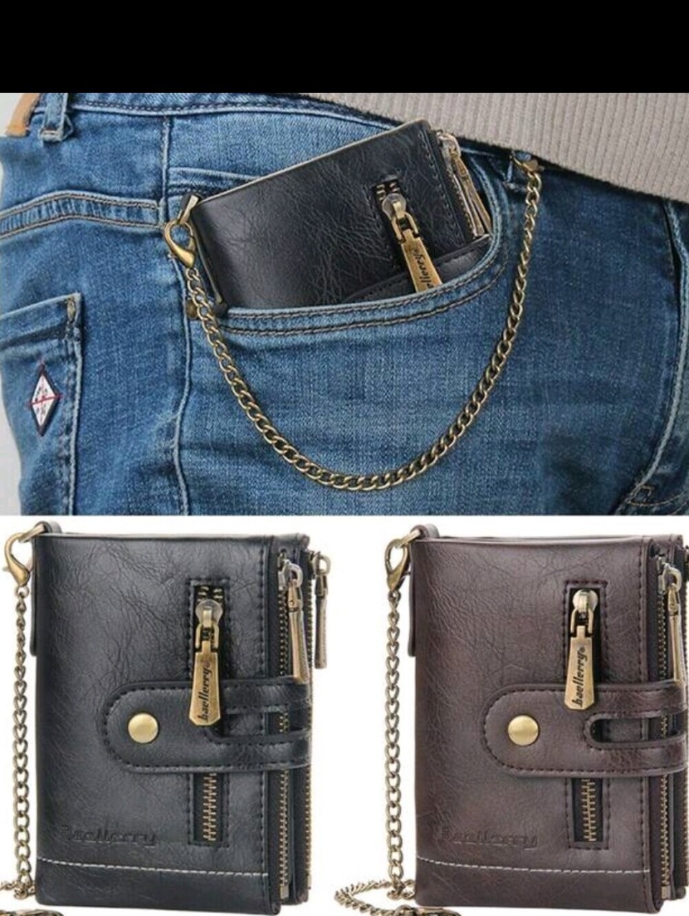 Men's Wallet with Chain